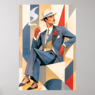 Poster Homem Elegante de 1925