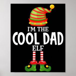 Poster Homem elfo legal do papai natal pijama natalino co
