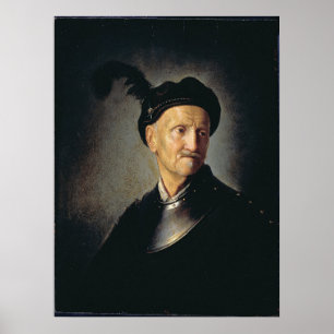 Poster Homem em Armor - Rembrandt - c1632