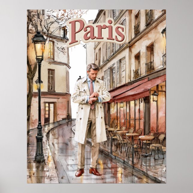 Poster Homem em Paris (Frente)