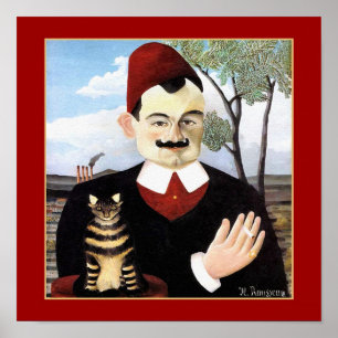 Poster Homem & gato por Henri Rousseau