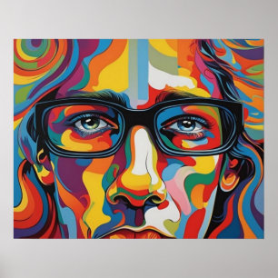 Poster Homem Groovy Vibrante