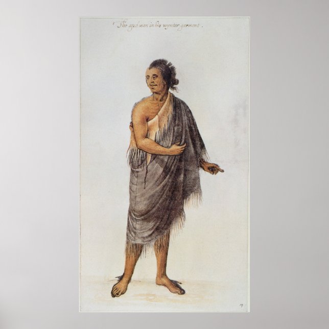 Póster Homem Indiano Velho (Frente)