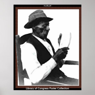 Póster Homem lendo uma história