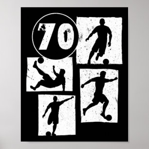 Poster Homem Mulher Jogador de Futebol de 70 Anos de Idad