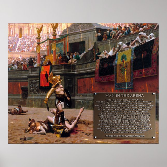 Poster "Homem na arena" Theodore Roosevelt (Frente)
