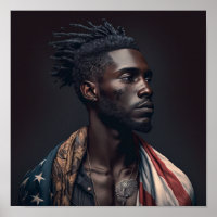 poster 'Homem Negro Americano'