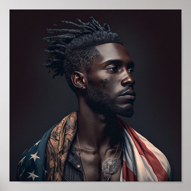 poster 'Homem Negro Americano' (Frente)