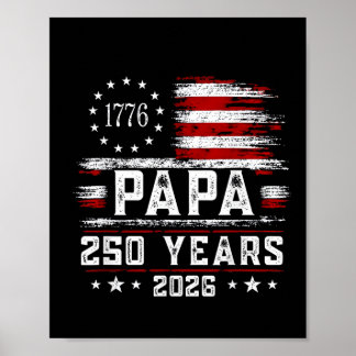 Poster Homem Papai Bandeira Americana 250 Anos 4 de Julho
