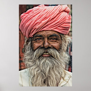 PÓSTER HOMEM PEQUENO NA TURBAN
