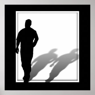 Poster Homem Perdido Silhouette