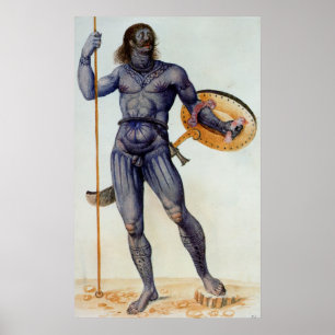 Póster Homem Pictish que guardara um protetor