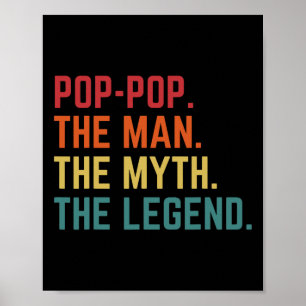 Poster Homem Pop-pop Mito Lenda Papai Vô Dia dos Pais