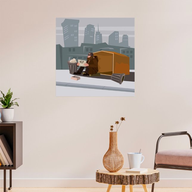 Poster Homem sem abrigo (Criador carregado)