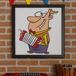 Poster Homem Tocando o Acordeão