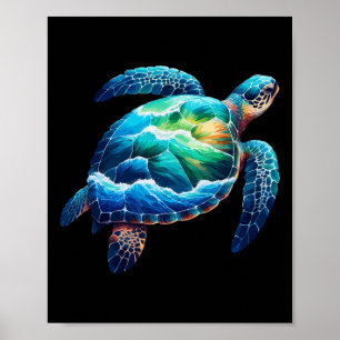 Poster Homem, Turtle, Dia da Terra Homens Crianças Terra