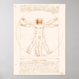 Poster Homem Vitruviano | Leonardo da Vinci |