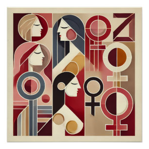 Póster Homenagem geométrica à Abstrato