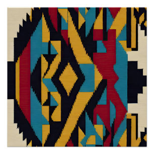 Póster Homenagem nativa americana ao Abstrato 01