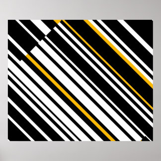 Póster Homenagem Op Art ao GF Linhas Diagonais Quatro