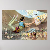 Homens Acrobats Atuando Em Um Circo