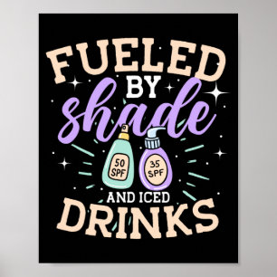 Poster Homens alimentados por sombra e bebidas geladas so