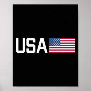 Poster Homens Camiseiros Homens Crianças Bandeira America