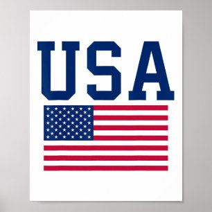 Poster Homens Camiseiros Homens Crianças Bandeira America
