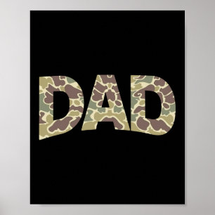 Poster Homens Camuflagem Velha Escola Pai