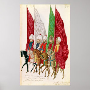 Póster Homens com os padrões que seguem o Seigneur a