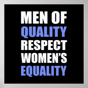 Póster "Homens da igualdade das mulheres do respeito da