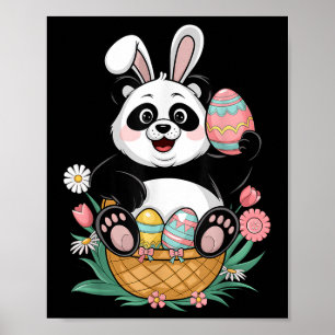 Poster Homens da Páscoa Panda Bonitos Mulheres Crianças P