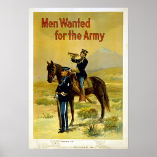 Póster Homens da Primeira Guerra Mundial do vintage