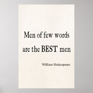 Poster Homens das citações de Shakespeare os melhores d