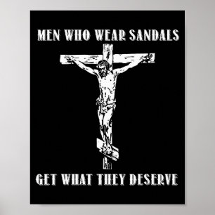 Poster Homens de Jesus que Usam Sandália Recebem o que Me