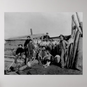 Póster Homens de Klondike após ter caçado o lagópode d