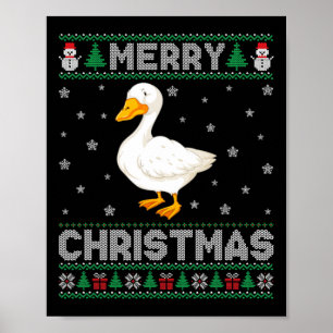 Poster Homens de Pato Mulheres Crianças Suor de Natal Fei