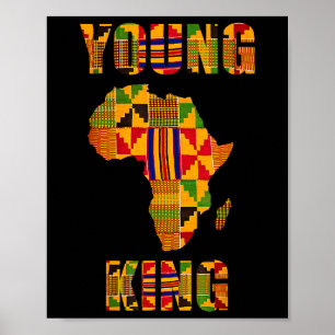 Poster Homens do Kente Africano legal Meninos Crianças Am