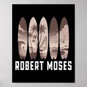 Poster Homens e mulheres de surfe de prancha de Robert Mo