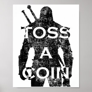 Poster Homens Engraçados Jogam Uma Moeda Na Sua