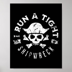 Poster Homens Eu Dirijo Um Capitão De Barco Pirata Naufrá