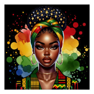 Póster Homens Melanin Homens História Negra Crianças
