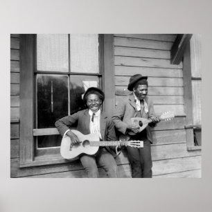 Póster Homens negros que jogam Guitarra, 1902