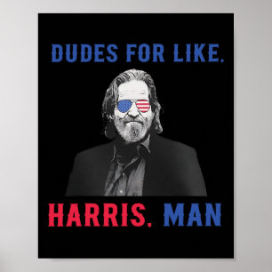 Poster Homens Para Harris Kamala Harris Para Presidente