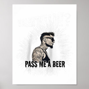 Poster Homens para Solteiro Tatuado no Dia Anti-Valentim