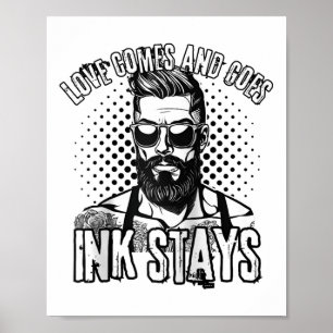 Poster Homens para Solteiros Tatuados no Dia Anti-Valenti