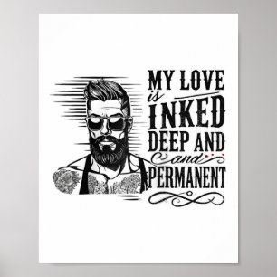 Poster Homens para Tatuagens do Homem Inclino no Dia Anti