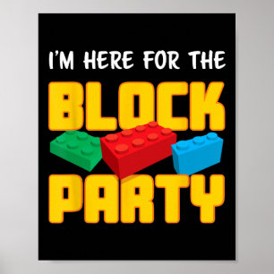 Poster Homens pré-k do Partido dos Blocos de Construção M