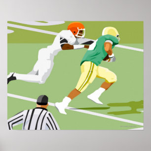 Poster Homens que jogam o futebol 2