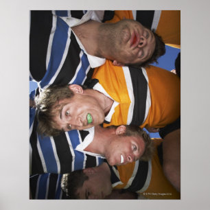 Póster Homens que jogam o rugby
